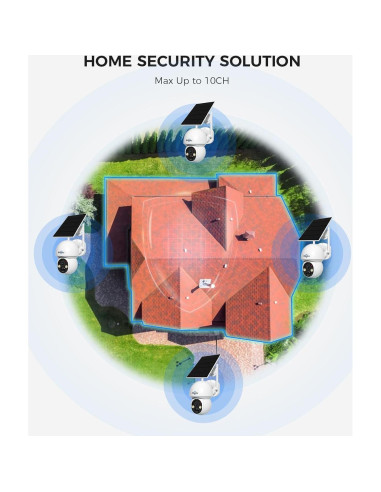Cámara de Seguridad Solar Hiseeu 4MP Inalámbrica Exterior