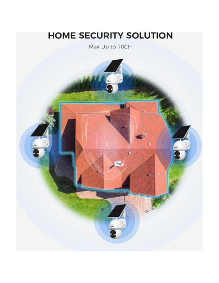Cámara de Seguridad Solar Hiseeu 4MP Inalámbrica Exterior