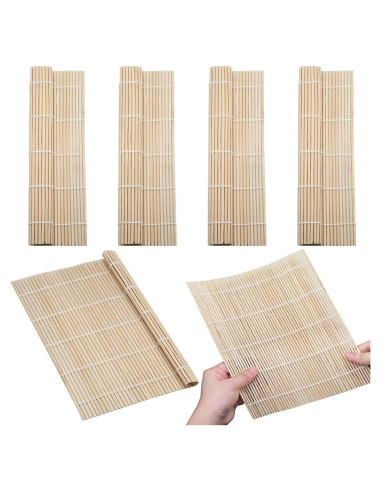 Estera de Bambú para Sushi Hordion 6 Pcs 24x24 cm Antiadherente
