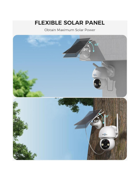 Cámara de Seguridad Solar Hiseeu 4MP Inalámbrica Exterior