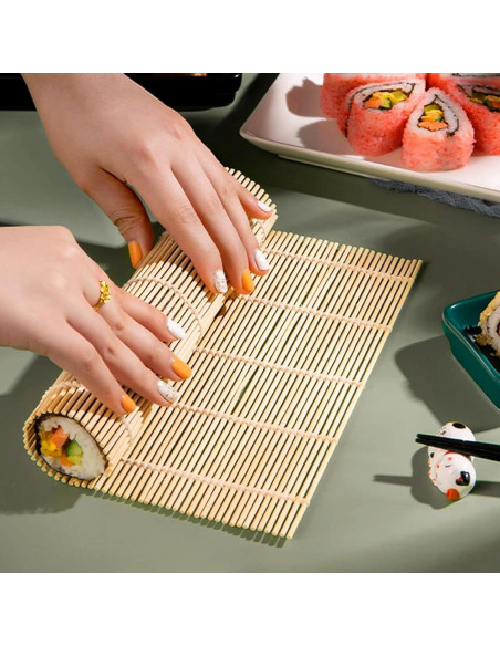 Estera de Bambú para Sushi Hordion 6 Pcs 24x24 cm Antiadherente