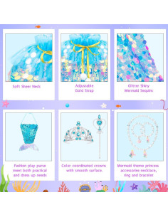 Disfraz de Princesa Meland para Niñas 3-8 Años con Capa 2