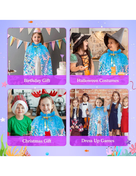 Disfraz de Princesa Meland para Niñas 3-8 Años con Capa