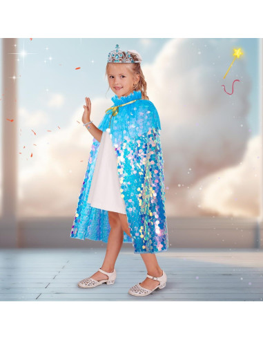 Disfraz de Princesa Meland para Niñas 3-8 Años con Capa