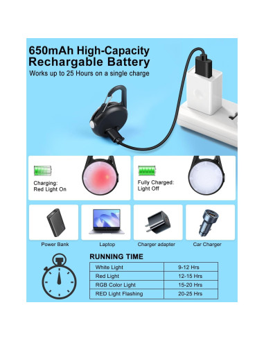 Luz LED para Perros Recargable DAAMENT Clip-On Negro