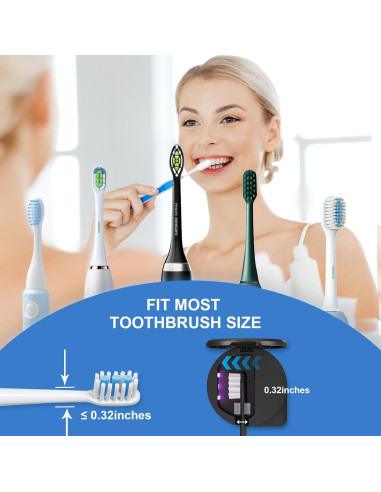 Soporte desinfectante UV para cepillos de dientes Sugar Swan