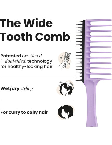 Peine Desenredante Tangle Teezer Dientes Anchos Lila