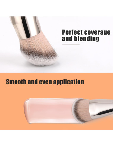 Brocha de Fundación Angulada Plana TEOYALL - Kabuki Sintética Grande