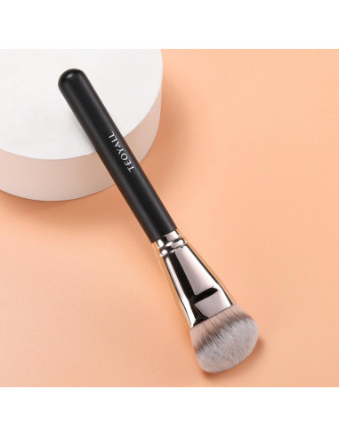 Brocha de Fundación Angulada Plana TEOYALL - Kabuki Sintética Grande