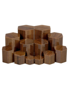 Soportes de Exhibición Acrílicos Hexagonales Jetec - 12 Pcs