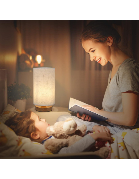 Lámpara de Mesita de Noche SEENSINY CT01 Regulable 3 Temperaturas