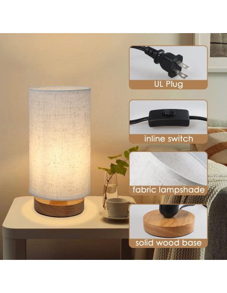 Lámpara de Mesita de Noche SEENSINY CT01 Regulable 3 Temperaturas