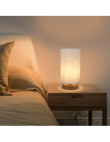 Lámpara de Mesita de Noche SEENSINY CT01 Regulable 3 Temperaturas