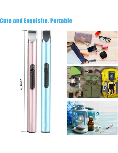 Encendedor eléctrico recargable LYTOWN USB largo a prueba de viento