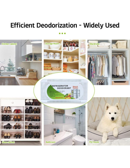 Desodorante para Refrigerador MINUODA - Paquete de 6, Carbón Activado