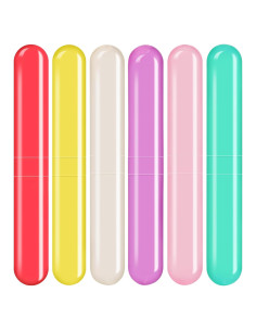 Estuche de Cepillo de Dientes de Viaje Eaezerav - 6 Paquetes