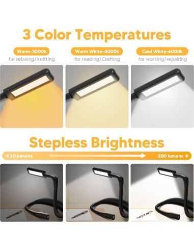 Luz de Lectura para el Cuello EastPin Recargable LED 1800mAh