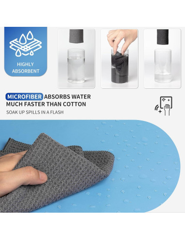 Paños de Limpieza MR.SIGA Microfibra Reutilizables 32x32cm Gris