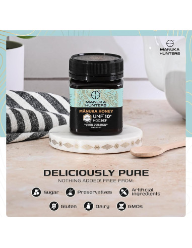 Miel de Manuka Hunters UMF 10+ 250g - 100% Pura de Nueva Zelanda