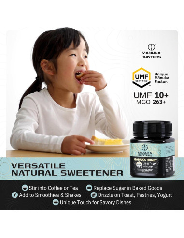 Miel de Manuka Hunters UMF 10+ 250g - 100% Pura de Nueva Zelanda
