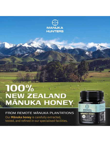 Miel de Manuka Hunters UMF 10+ 250g - 100% Pura de Nueva Zelanda