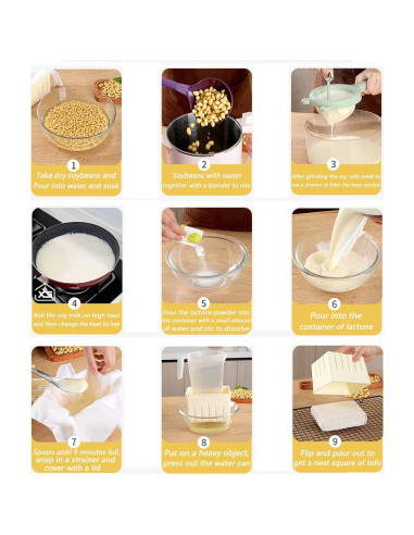 Prensa de Tofu Mangocore de Plástico para Hacer Tofu Casero