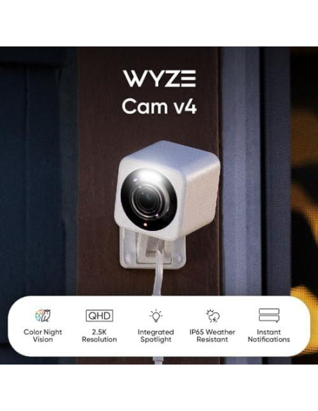 Cámara de Seguridad WYZE v4 2.5K WiFi Interior/Exterior