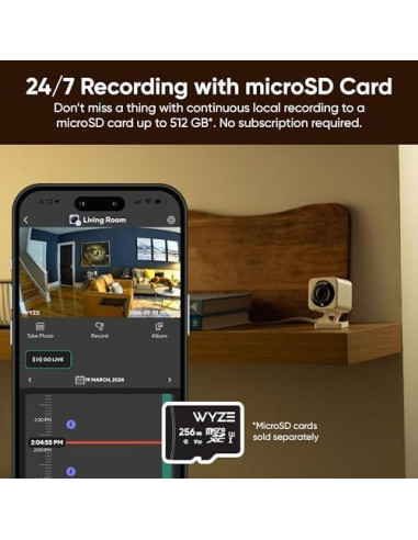 Cámara de Seguridad WYZE v4 2.5K WiFi Interior/Exterior