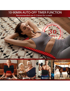 Alfombrilla de Terapia de Luz Roja Bonodave 80 cm x 29 cm 360 LEDs 2