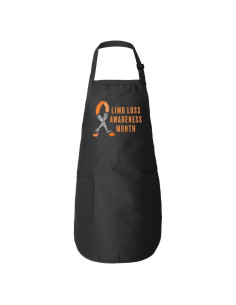 Delantal Adulto Cinta Naranja Concienciación Pérdida Extremidades