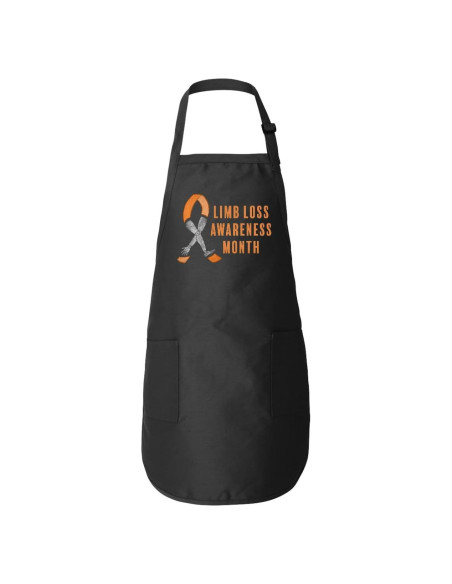 Delantal Adulto Cinta Naranja Concienciación Pérdida Extremidades