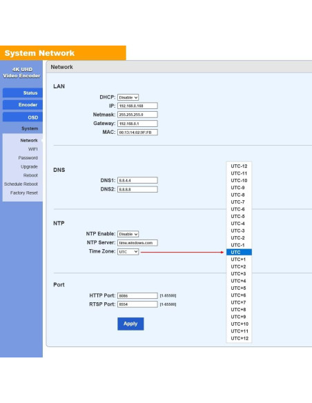 Codificador de Video 4K URay UHE265-1L HDMI a IP para Streaming