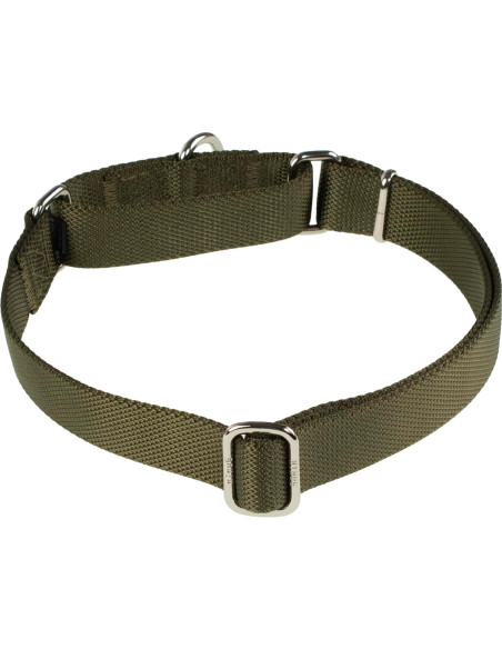 Collar Martingale Nylon Antiescape Hyhug Verde Militar Pequeño
