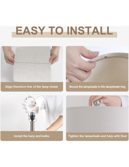 Lámpara de Mesa Cerámica Beige USumkky 52 cm Set de 2