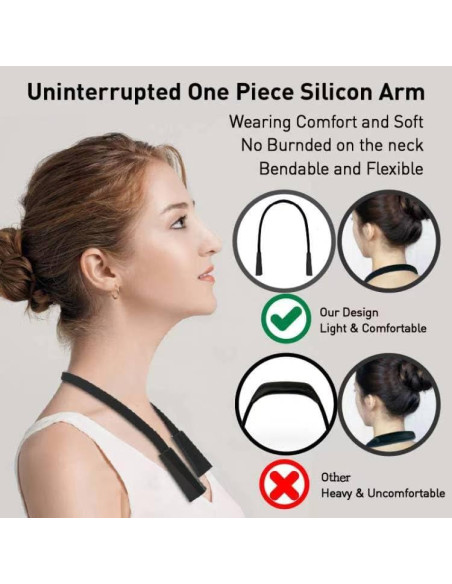 Luz de lectura recargable LED para el cuello RADIXIUM, 4 niveles de brillo