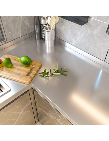 Papel Contacto Autoadhesivo Cohoo Home Acero Inoxidable 1.48m