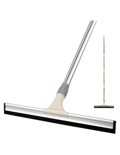 Escoba de Goma Tiumso 43 cm con Mango de Acero 152 cm