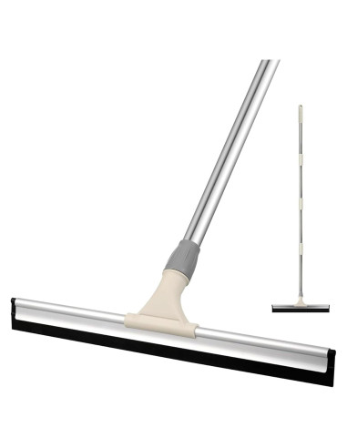 Escoba de Goma Tiumso 43 cm con Mango de Acero 152 cm