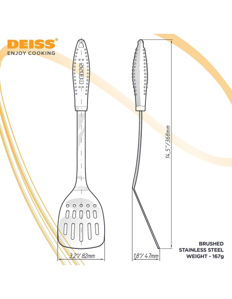 Espátula de Cocina Deiss PRO de Acero Inoxidable 36.8 cm
