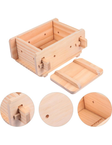 Prensa de Tofu DOITOOL de Madera 22x19x10cm Herramienta Manual