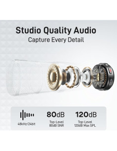 Micrófono Lavalier Inalámbrico MAONO Wave T5 30H 300m 2