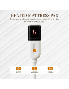 Almohadilla Térmica Eléctrica Mini Twin 140x79cm 6 Niveles Calor 2