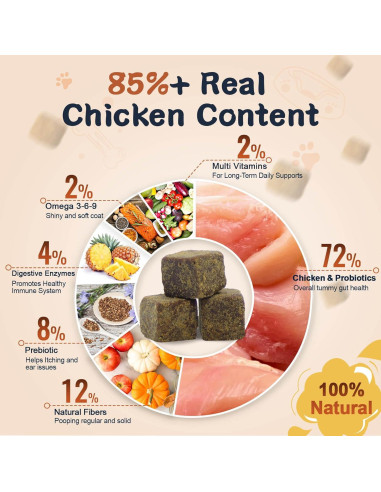 Probioticos para Perros ZEBORA 120 Masticables Salud Digestiva