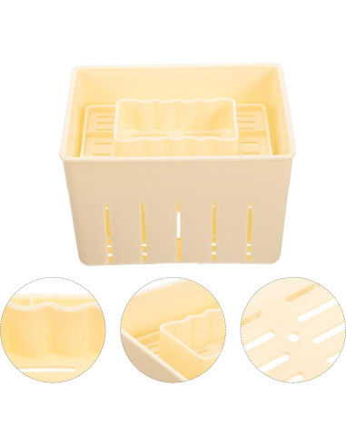 Molde para Prensar Tofu Yardwe 3 Piezas de Plástico