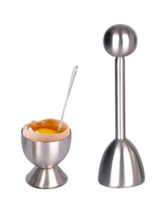 Juego de Cortador de Huevos Hocai 3 Piezas Acero Inoxidable 2