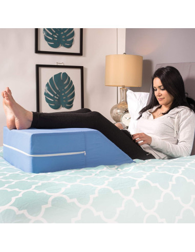 Almohada en Cuña DMI para Elevación de Piernas 61x51cm Azul