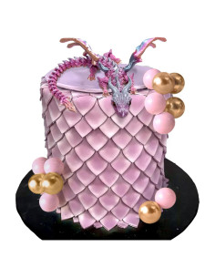 Adorno de pastel dragón 3D Roaring Good Time con huevos y bolas
