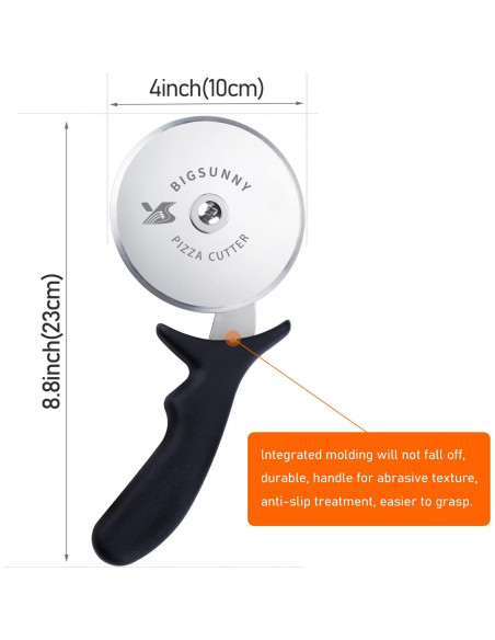 Cortador de Pizza MSY BIGSUNNY 10cm Acero Inoxidable Afilado