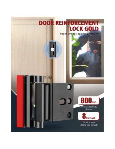 Cerradura de Seguridad Buzztech para Puertas Interiores Negras