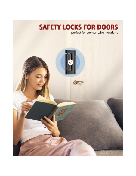 Cerradura de Seguridad Buzztech para Puertas Interiores Negras